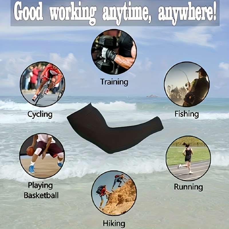 Sunscreen Sleeves Color 2Pcs Dark