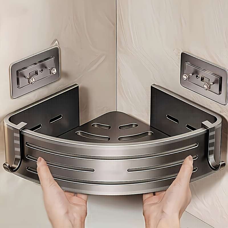 Bathroom Storage Rack Model 28.5Cm*6.5Cm*21.31Cm Aluminum With Rod Model