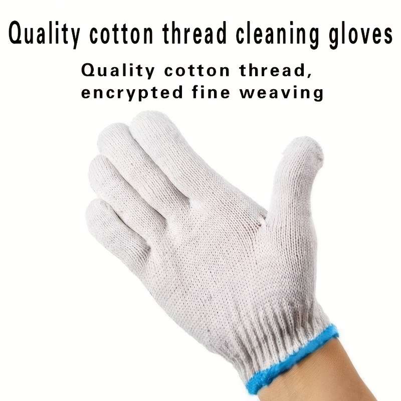 Work Gloves Quantity 1 Pair Of White Cotton Thread Gloves