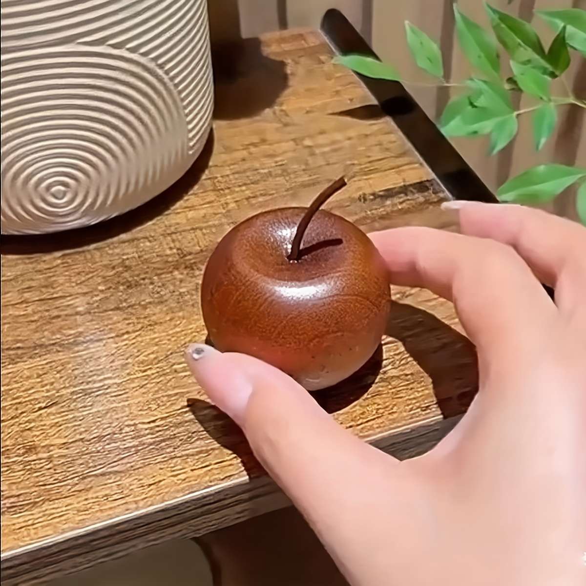 Car Interior Decor Items 2Pcs Apple Wooden Diffuser
