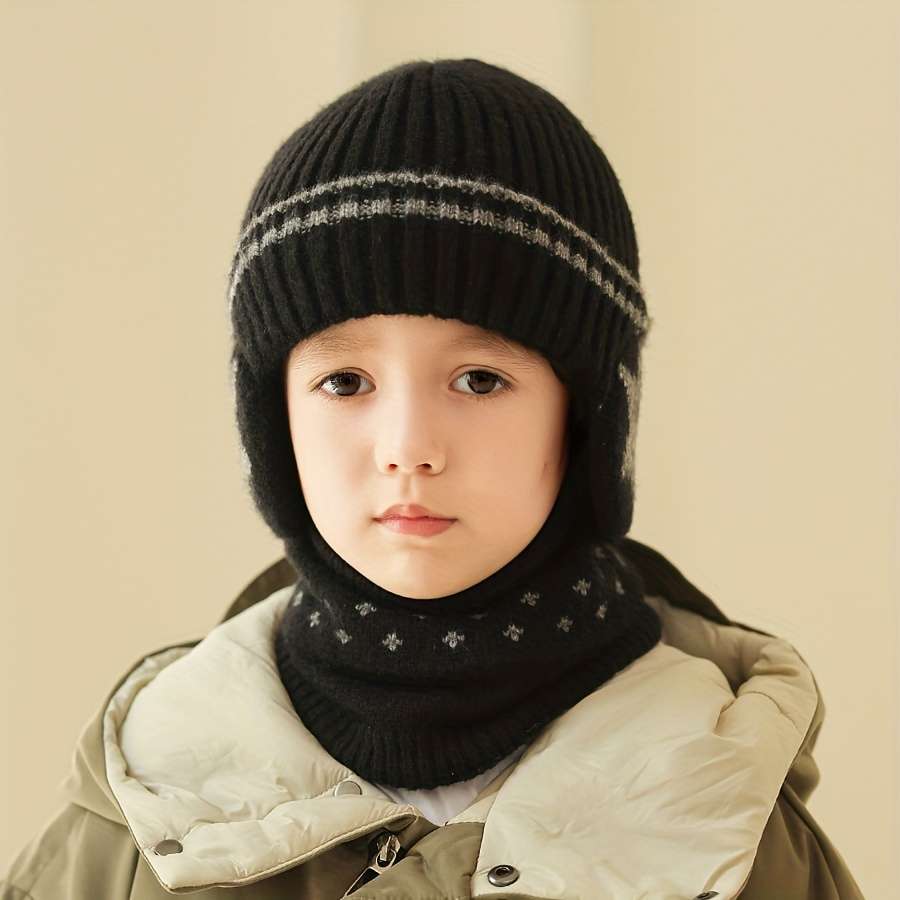 Hat Color Five Star Ear Protection Set Black