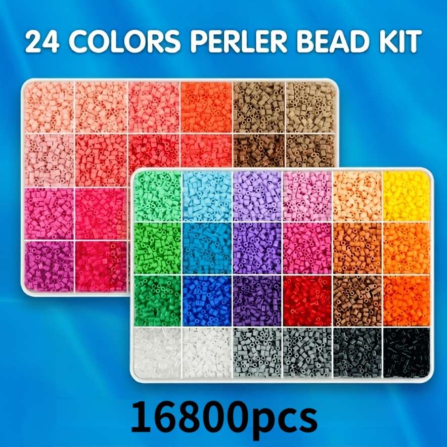 Perler Bead Set 16800Pcs 2 Boxes Random Colors