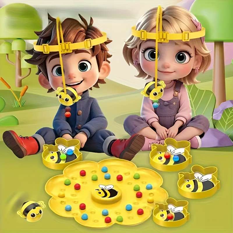 Magnetic Bee & Candy Bean Picking Toy Parent Child Interactive Learning Game