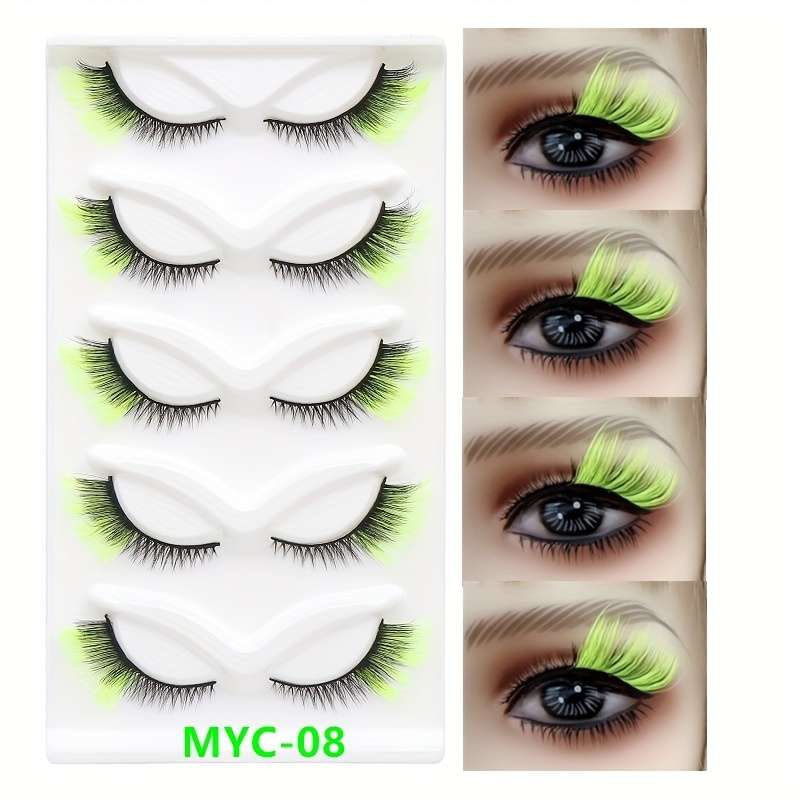 5 Pairs Natural Individual Lashes Color Gradient