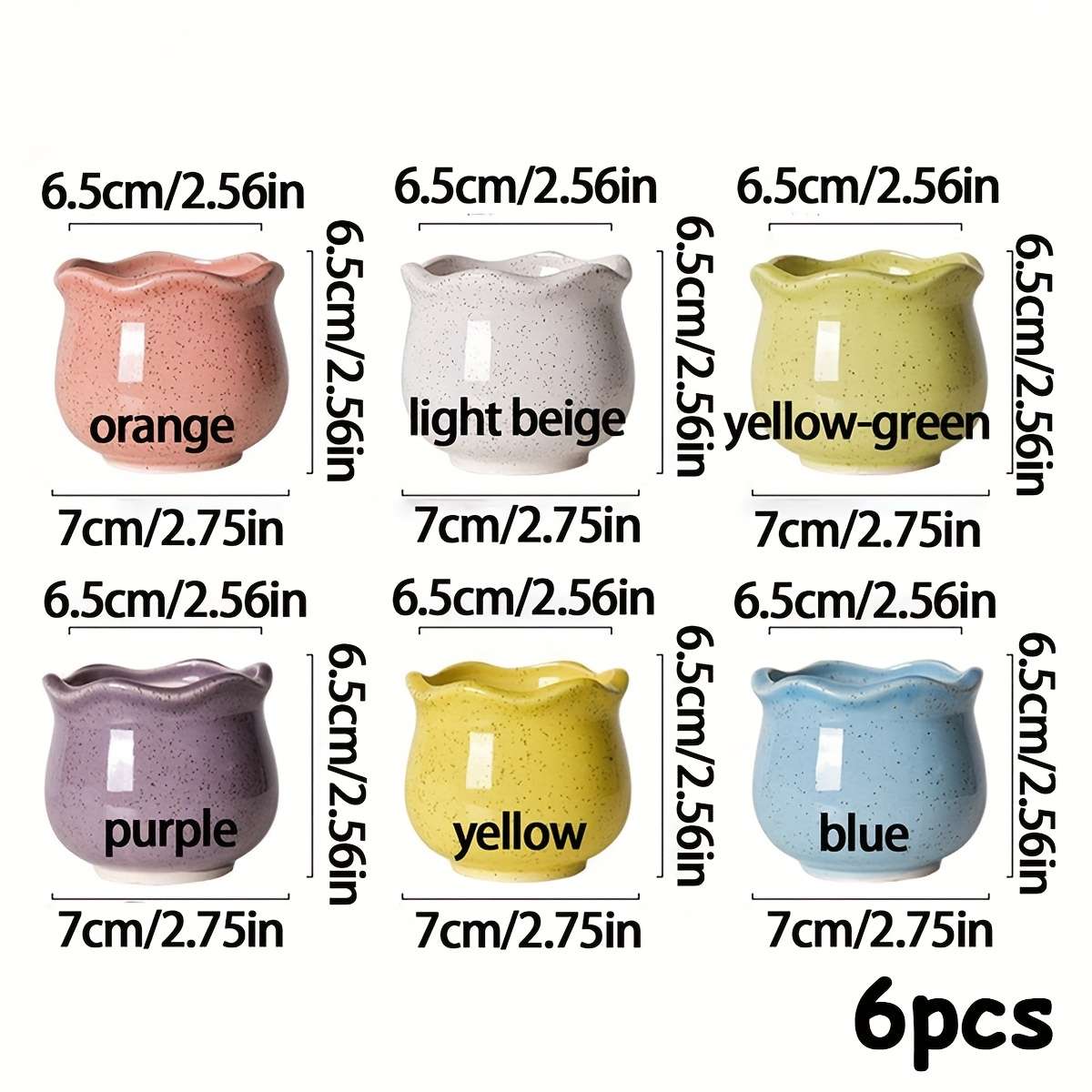 Flowerpot Color 6 Pcs