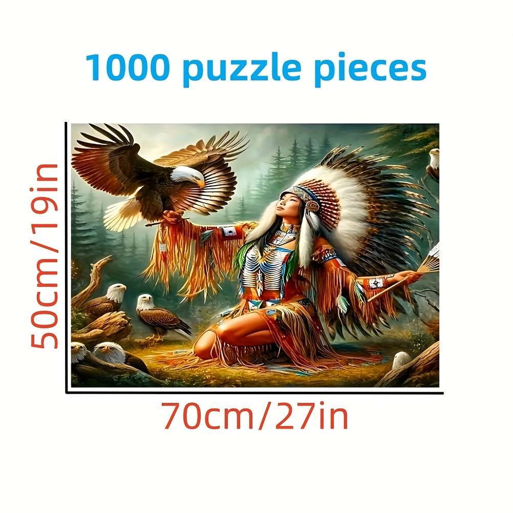 1000pcs Premium Eagle DIY Jigsaw Puzzle Thick Durable Seamless for Adults Perf
