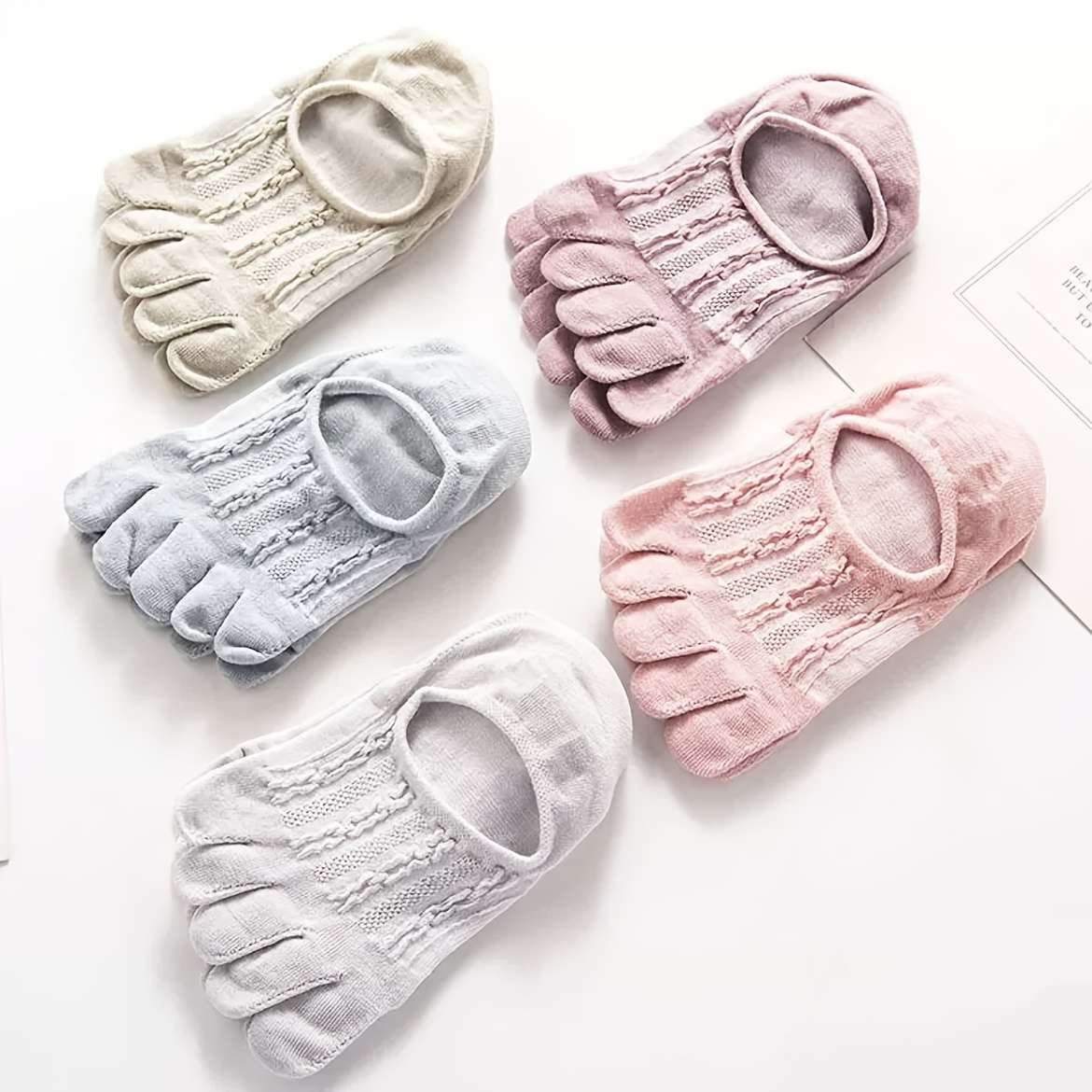 Women S Socks Color Colored Boat Cotton 5 Pairs Size Onesize