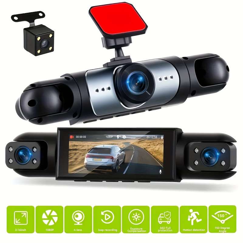 Dashcam Storage 4 Lenses  With 64G Memory Card