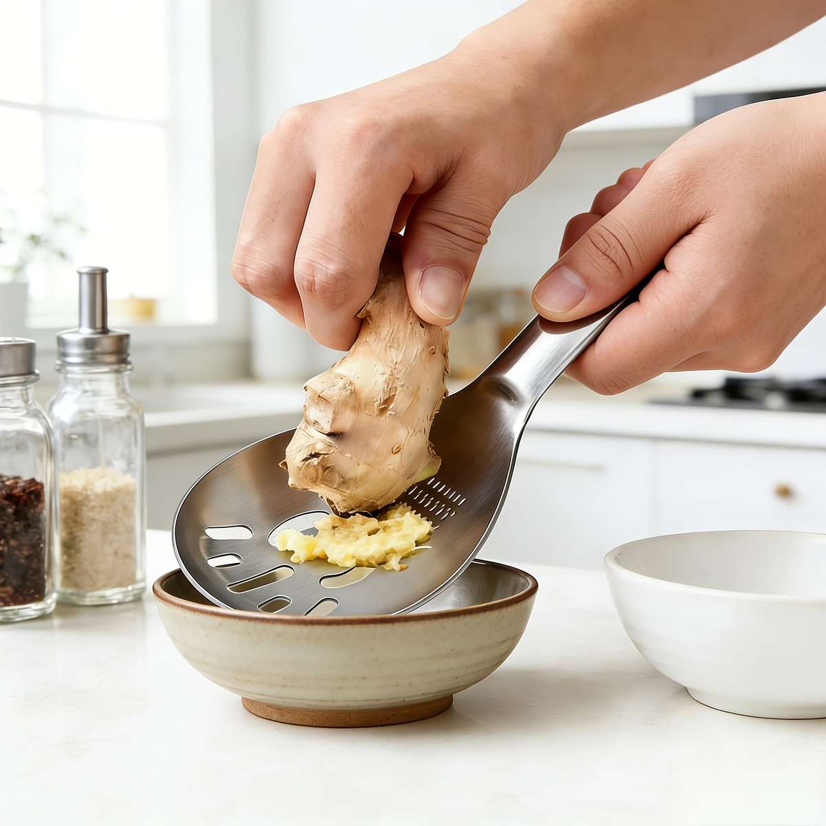 Kitchenware Applicable People 4 In 1 Garlic Grinding Spoon