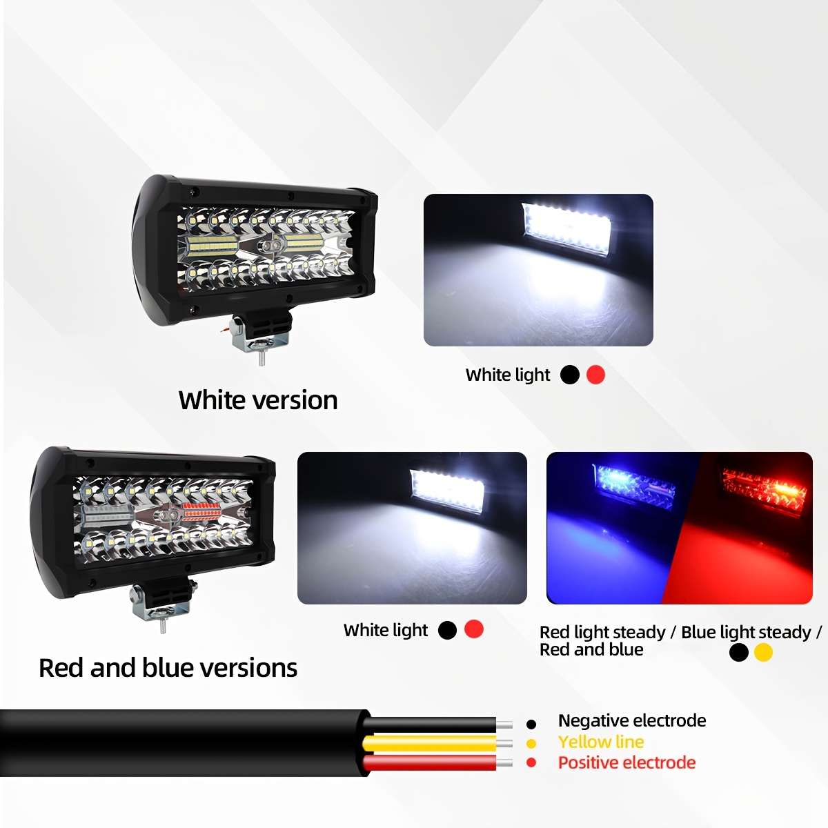 Car Lights Items 2Pcs1Box Bluered