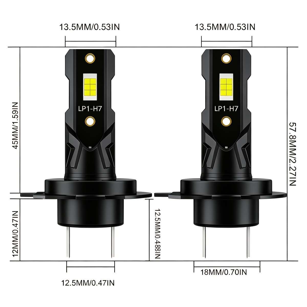Car Lights Color 2Pcs H7