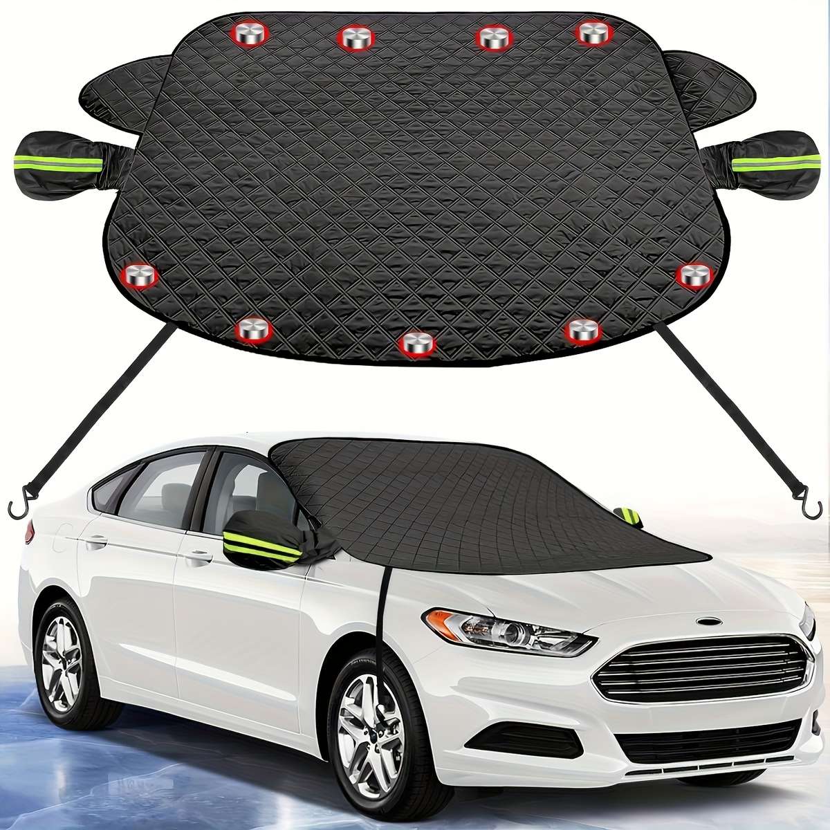 Car Sun Shades Color Black Model Windproof Hook Add Built In 9 Magnets