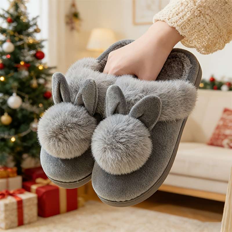 Cotton Slippers Color Grey Sizeuk 6.5-7