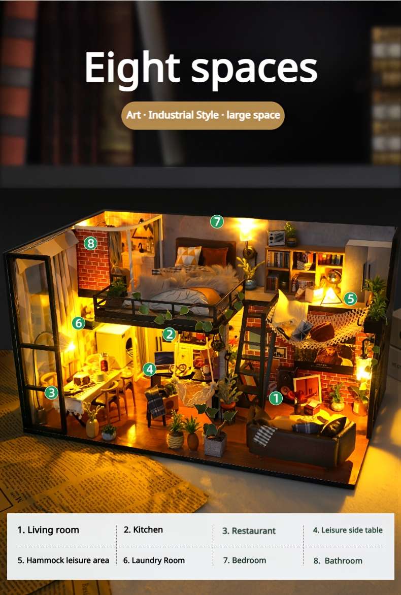 3D Model Desktop Ornament Style Loft Villas