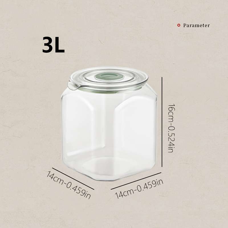 Sealed Jar Capacity 5L Quadrilateral Sealed Jar