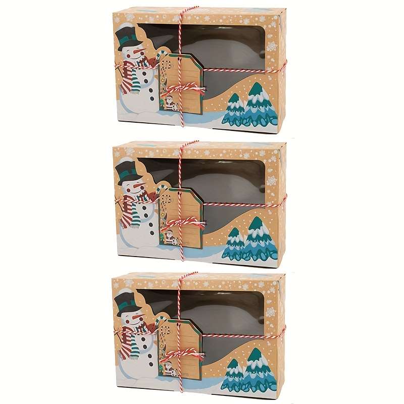Christmas Gift Boxes Style Santa Claus Quantity 3Pcs