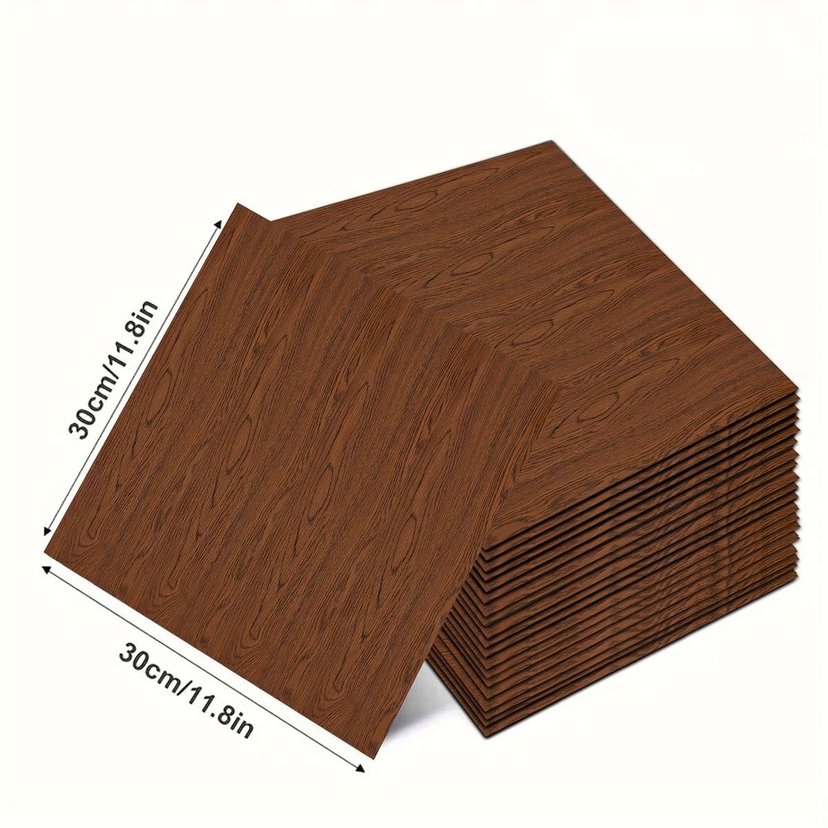 Self Adhesive Floor Stickers Brown Style 2 45Pcs
