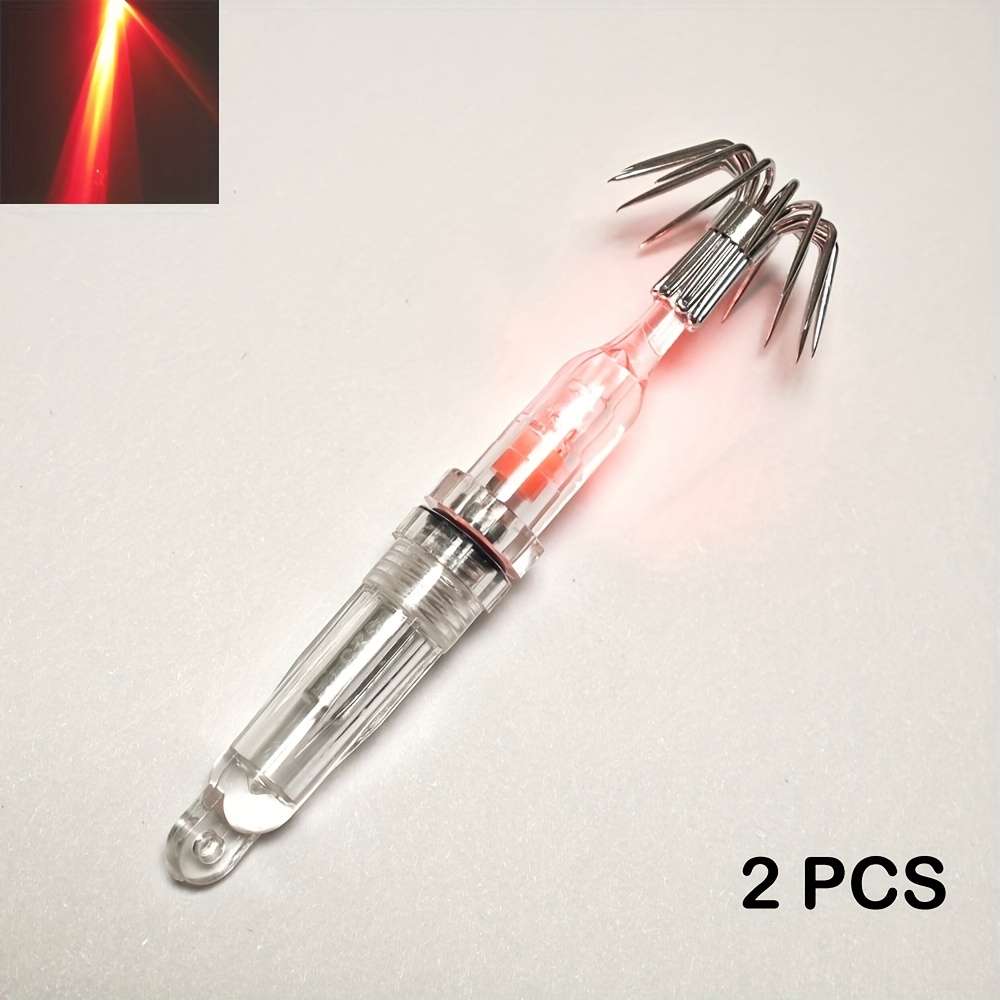 2pcs Squid Lures Fishing Lures with Sharp Hooks Night Fishing Octopus Lures
