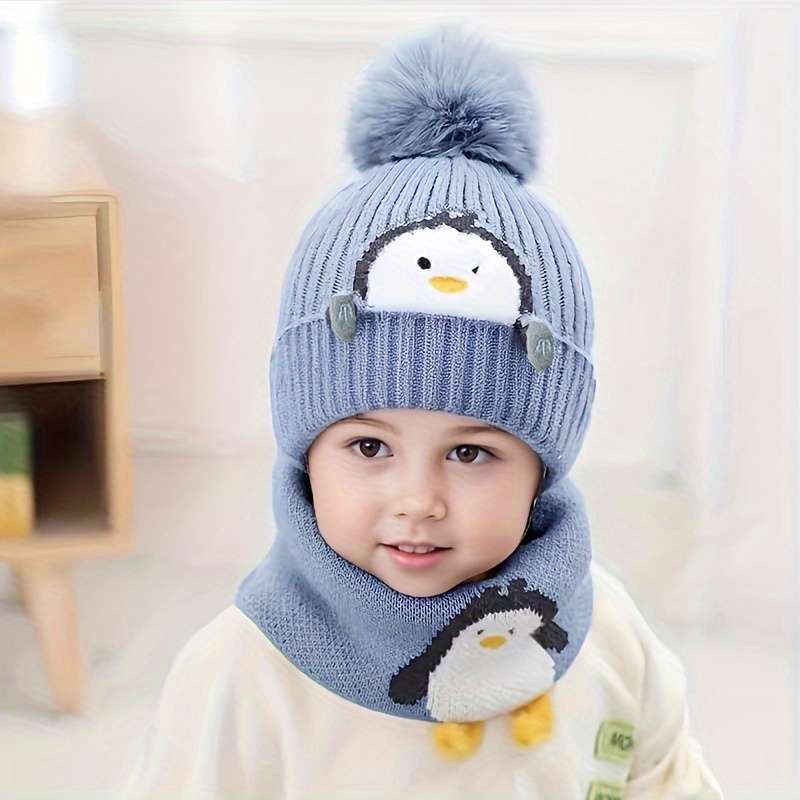 Hat Color Little Penguin Logo Baby Hat Blue Size Recommended Age: 2 5 Years Old