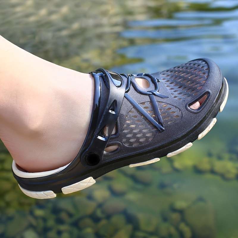 Men Slippers Summer Style Black Size Uk 7