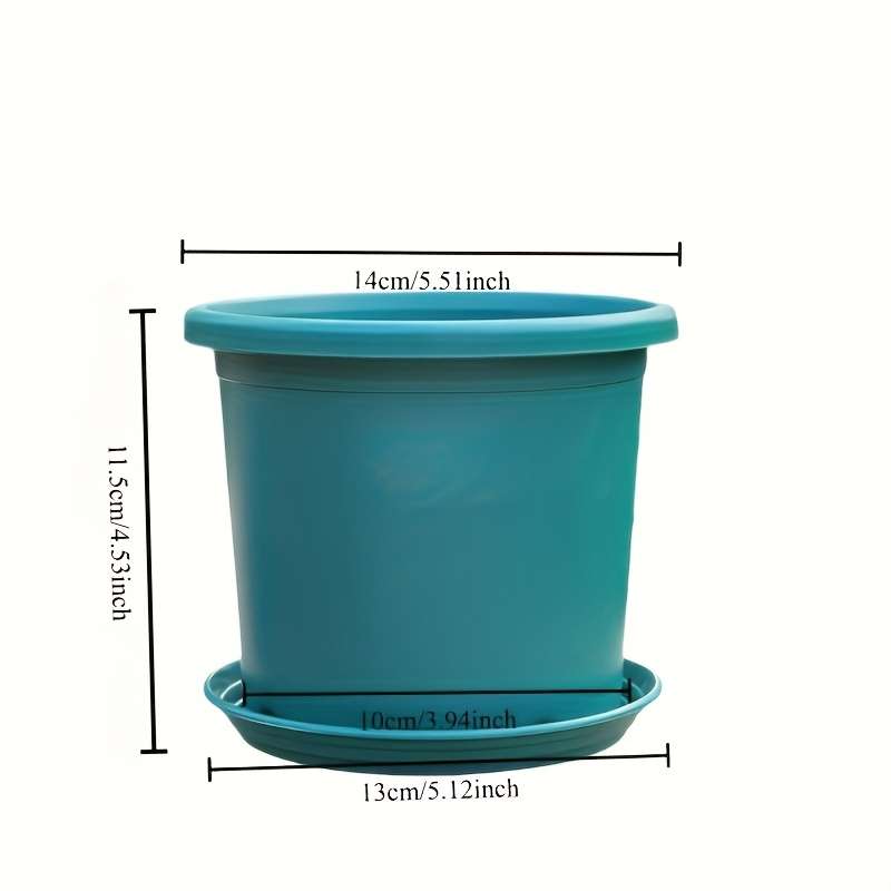 Flowerpot  4Pcscolor Dark Green  Add  Tray