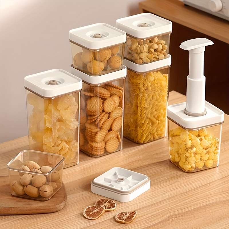 Sealed Jar Color Transparent Quantity4Pcs 3 Boxes  1 Vacuum Pump