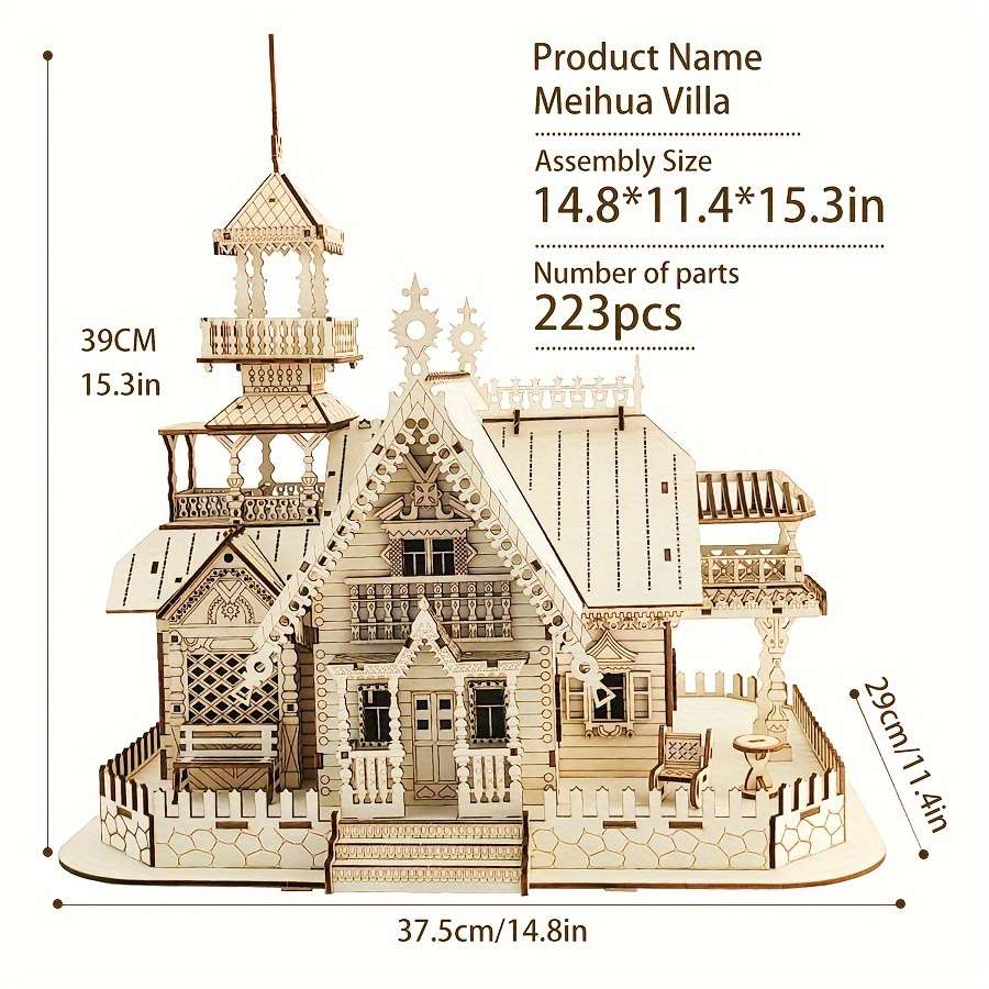 Building Toy Architectural Model Toy Set Material Wooden