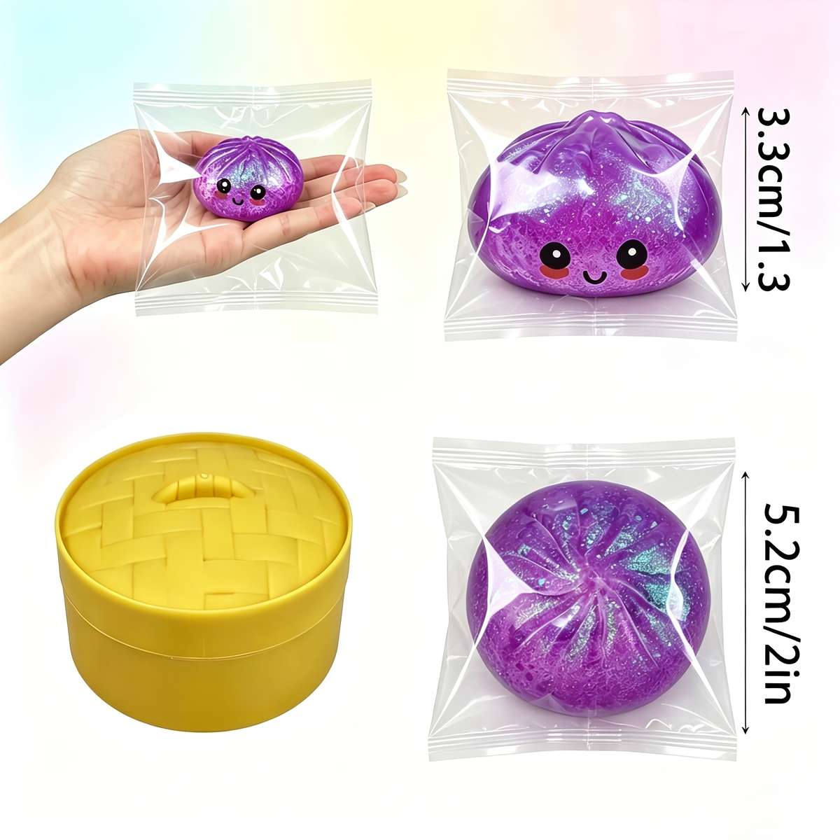 Squeezable Toys Color Random Color Style Style Bun Squeezing Toy