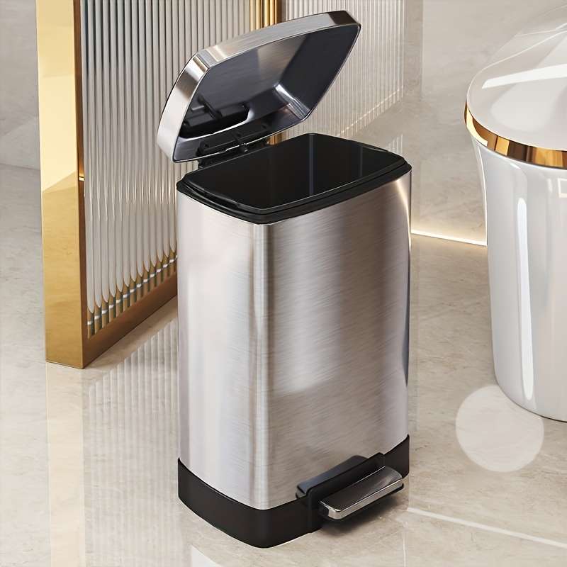 Garbage Can Model Silvery 30L7.93 Us Gal With Inner Bucket Footoperated