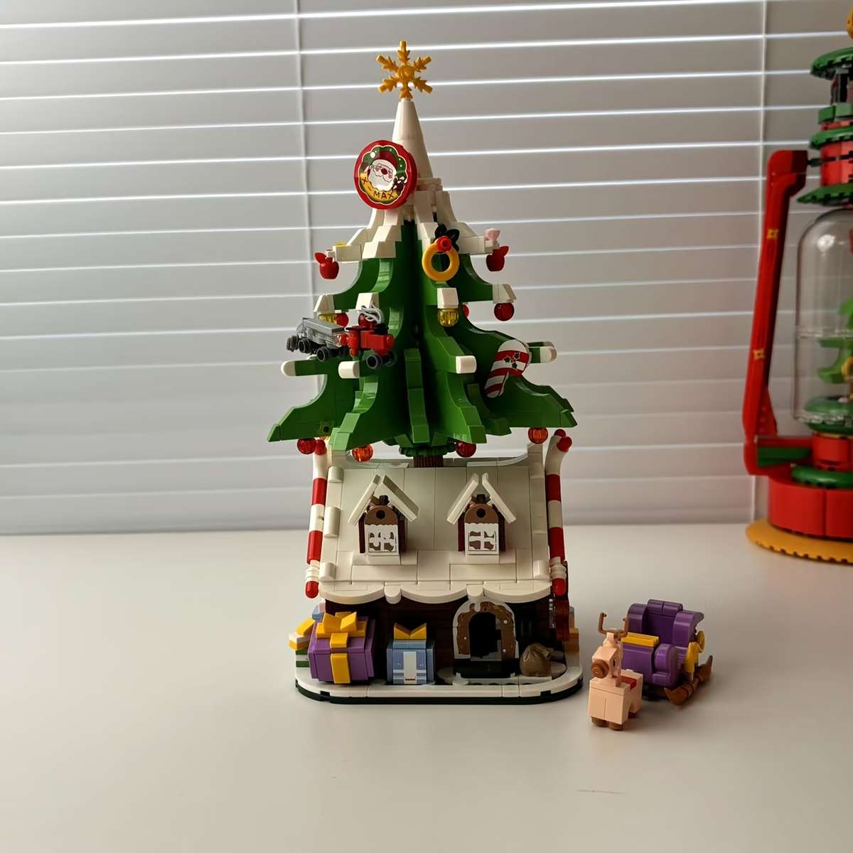 Building Toy Architectural Model Toy Set Color Christmas Tree House   Gift Box