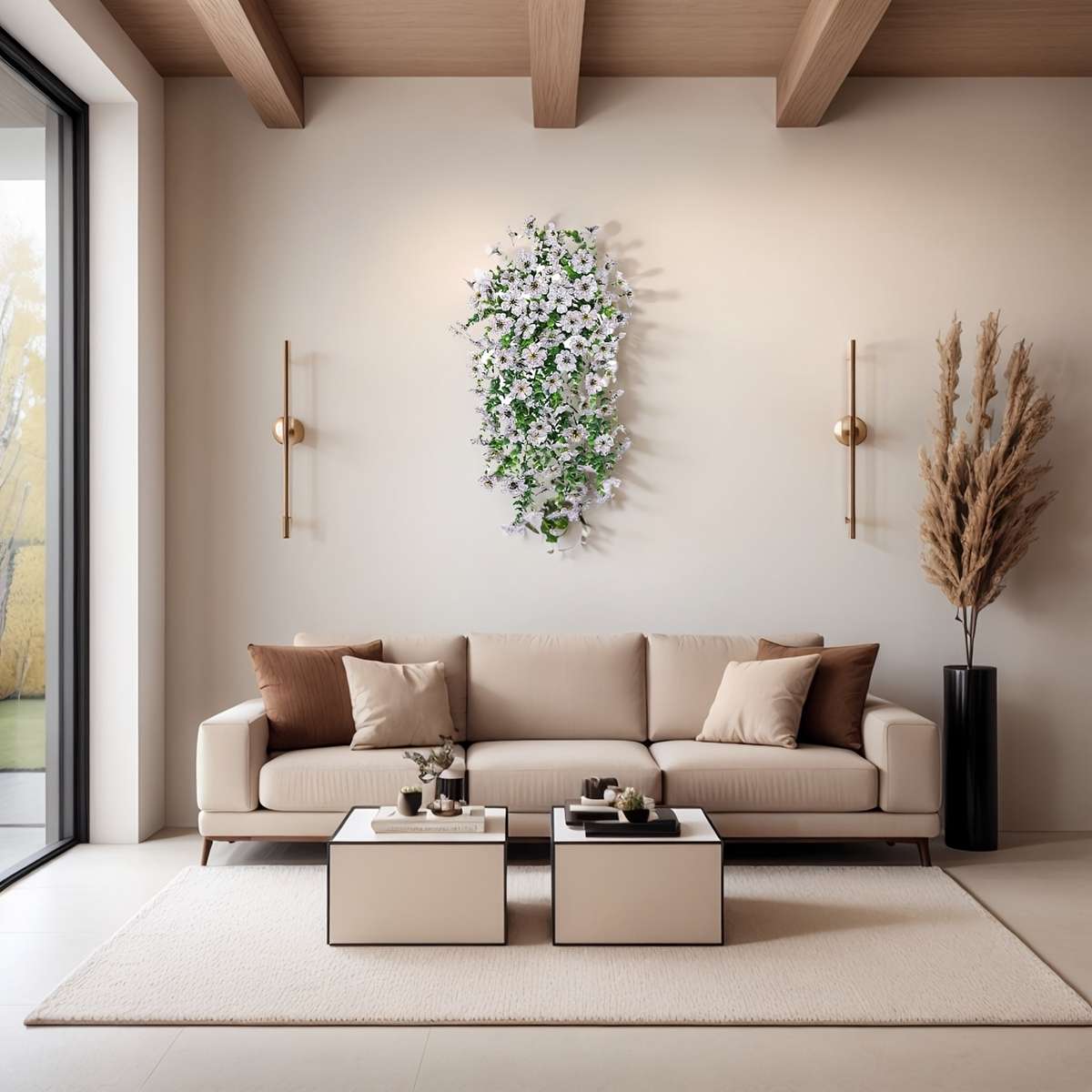Simulated Flower Color White Quantity2Pcs