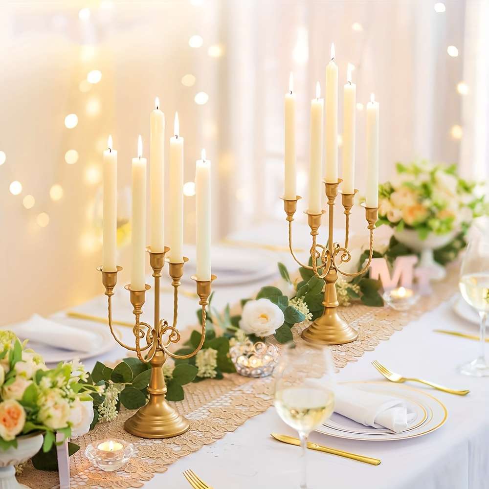 Wedding Supplies Color Golden Model 5 Arm 2Pcs