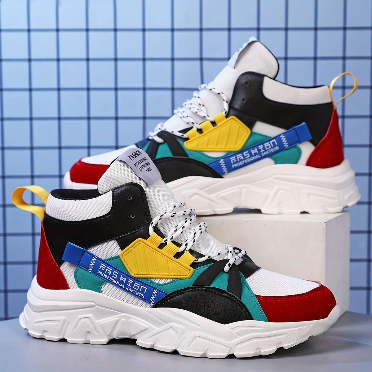 Sneakers Color White Red Sizeuk 7.5