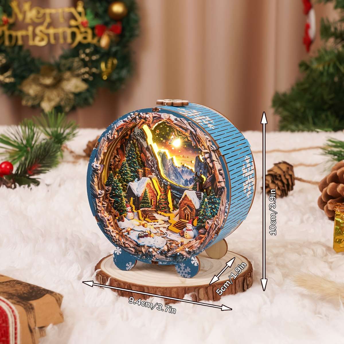 3D Building Model Puzzle Set Style Christmas Village