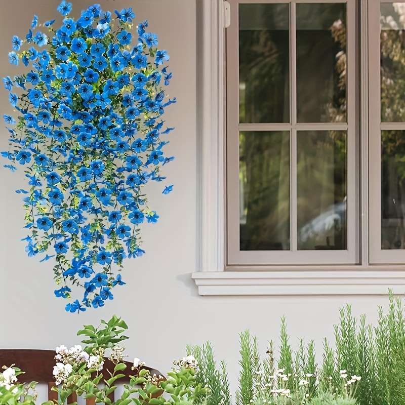 Simulated Flower Color Blue Quantity2Pcs