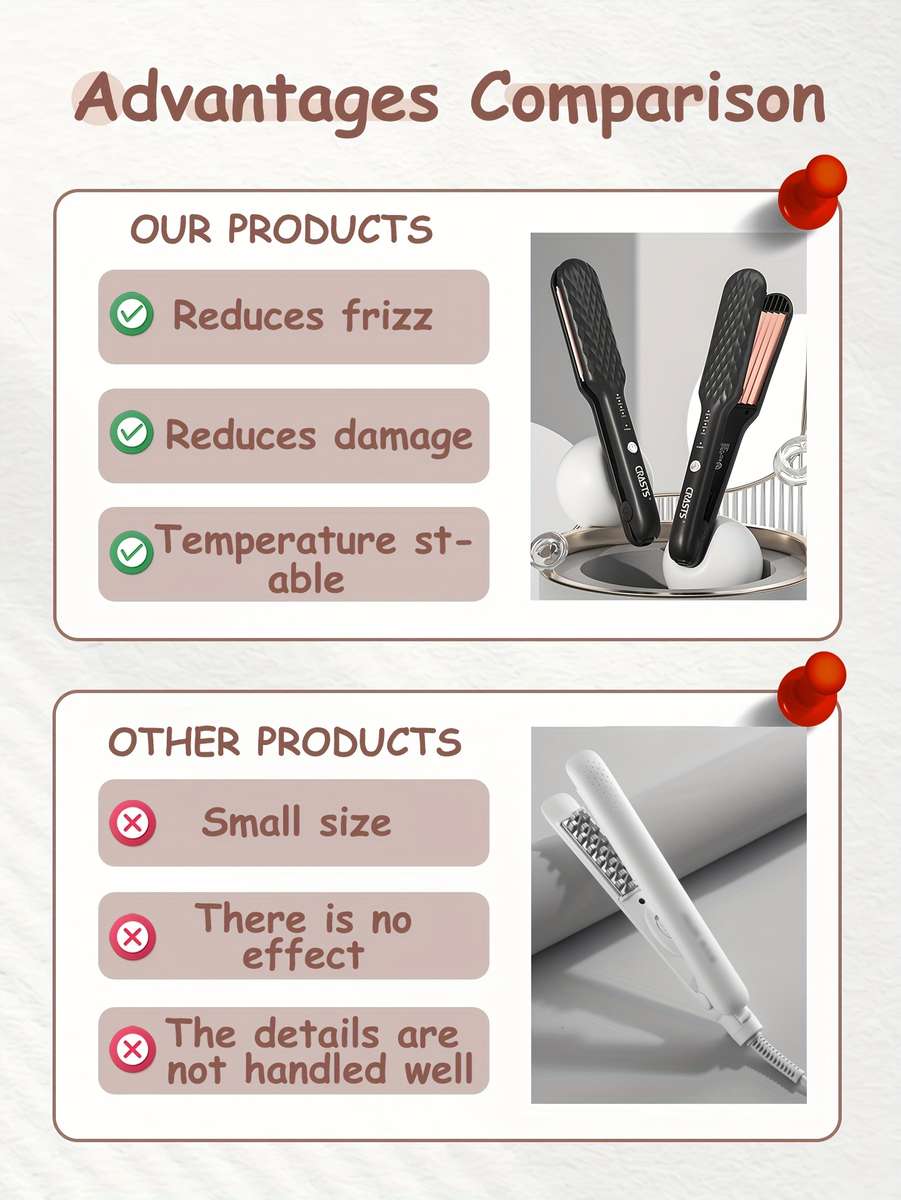 Curling Iron Color Black  Comb