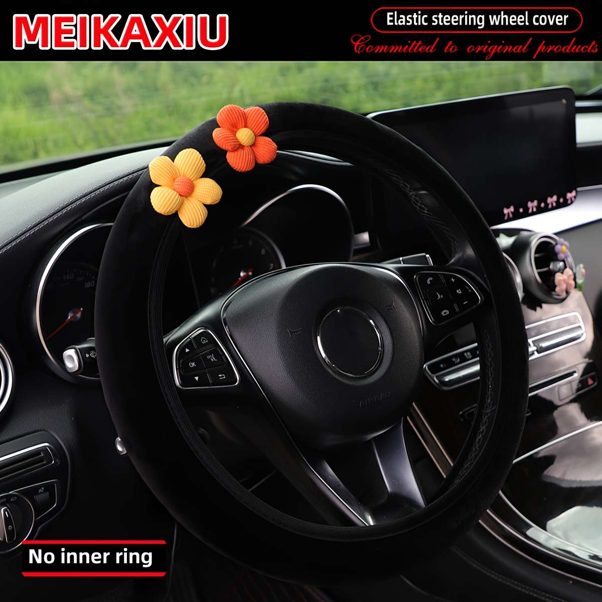 Car Steering Wheel Cover Orange