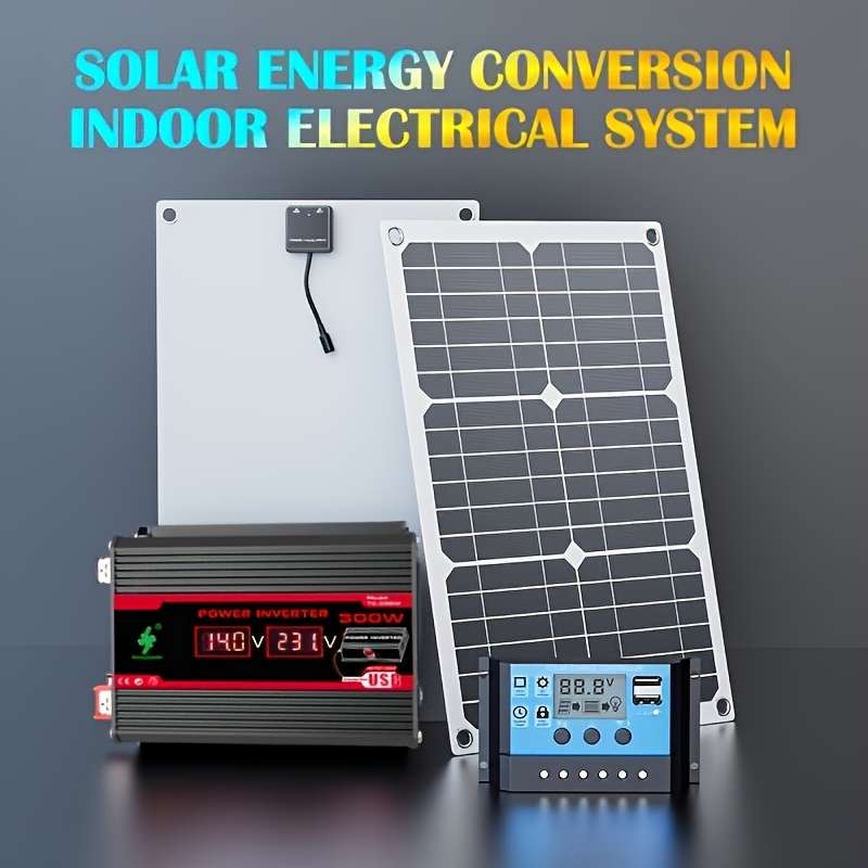 Efficient Solar Panel Set With 300W Inverter And Controller For Road Trip 300W