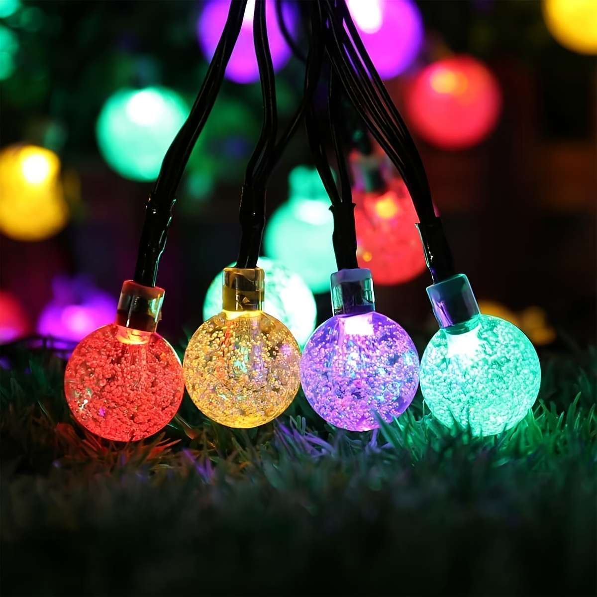 100Led Solar Bubble String Lights 7M