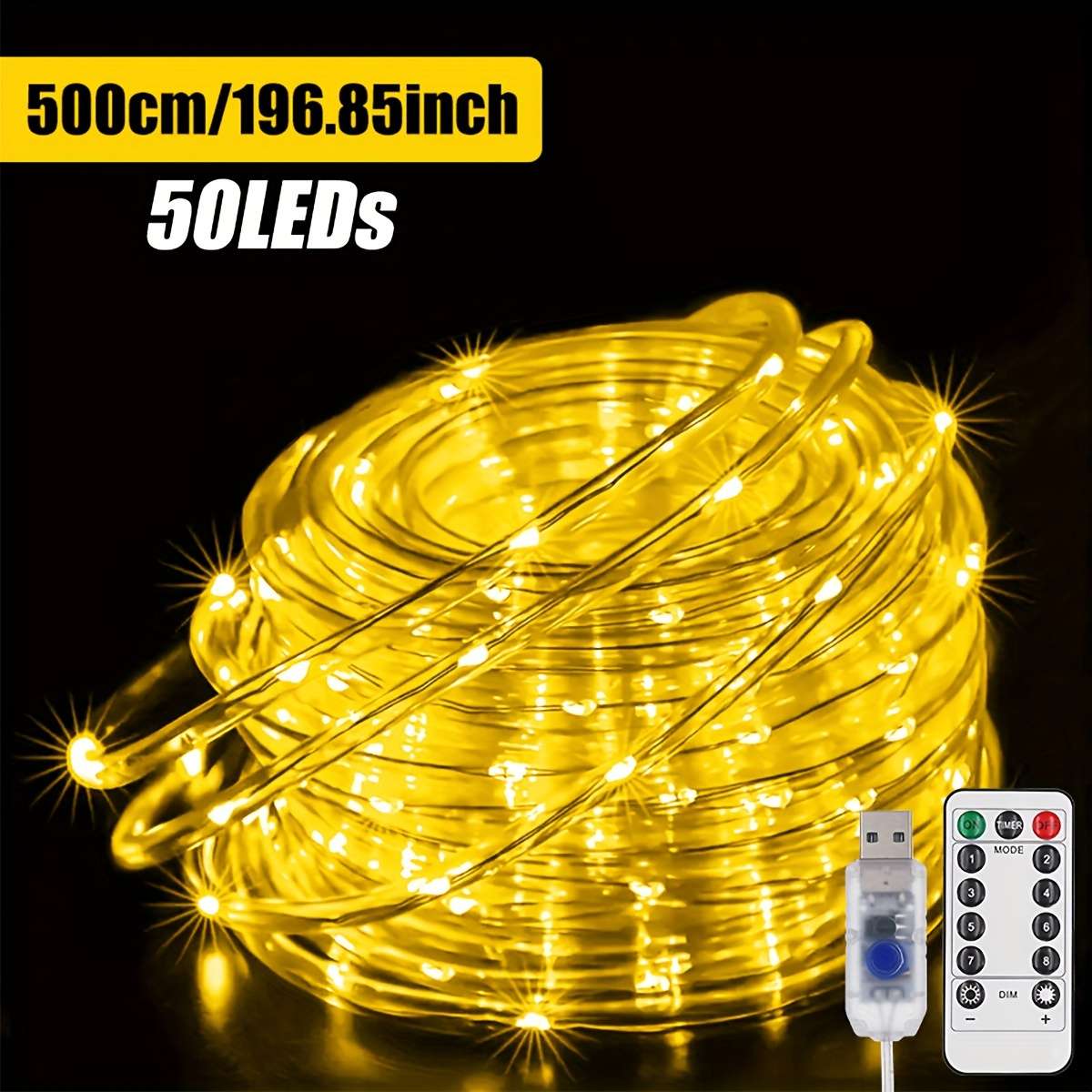 String Lights Color Warm White Size5M 50Leds