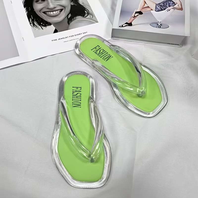 Ladies Summer Flip Flops White Uk 3.5-4