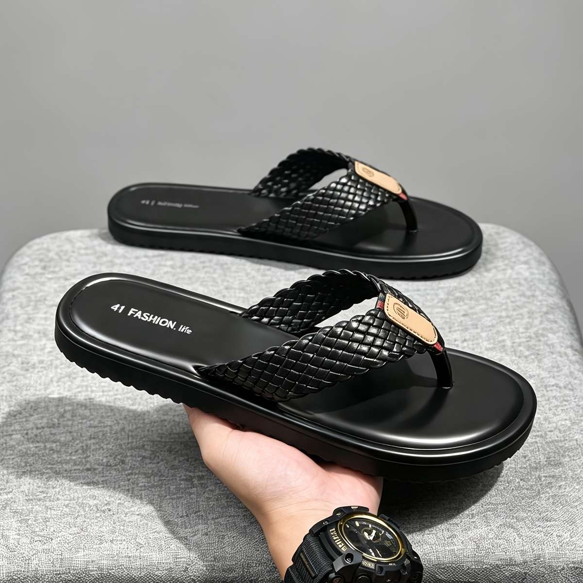 Sandals Color Black Size Uk 8