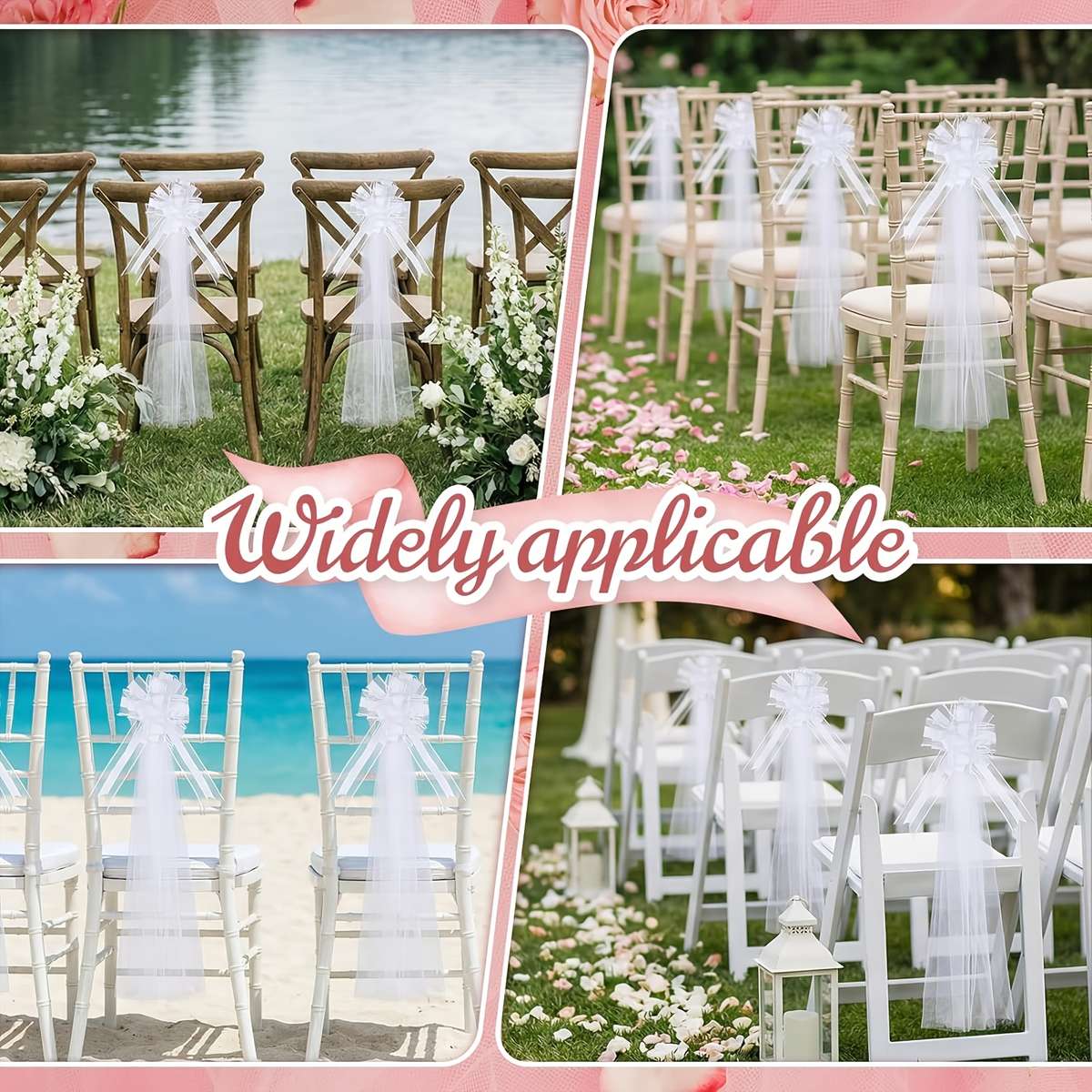 Wedding Supplies Color White Tulle & Latte Art