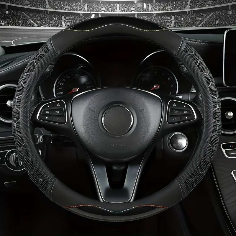 Car Steering Wheel Cover Coffee Color