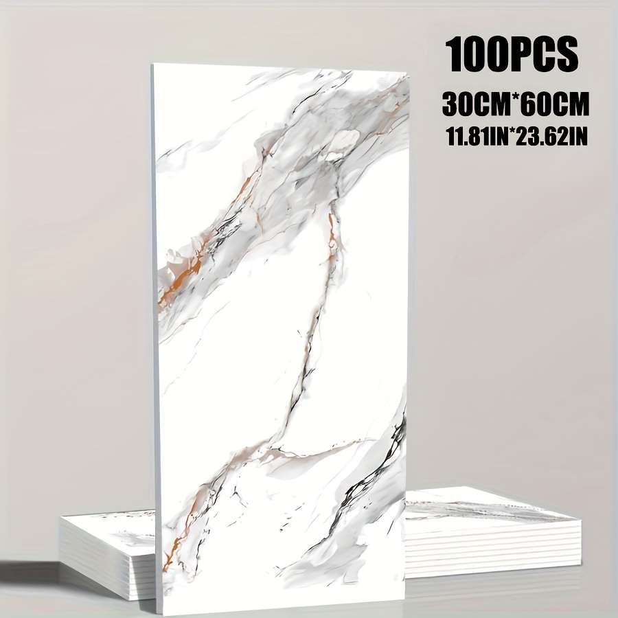 100PCS Elegant High Density Light Luxury Imitation Marble Pattern Wallpaper