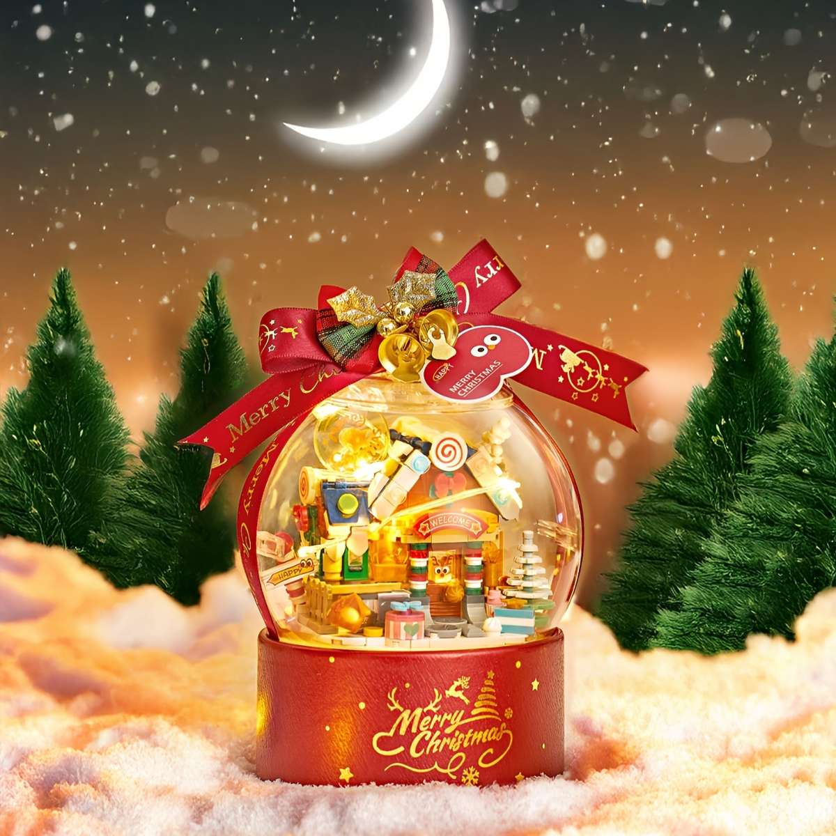 Building Toy Architectural Model Toy Set Style Christmas House Model