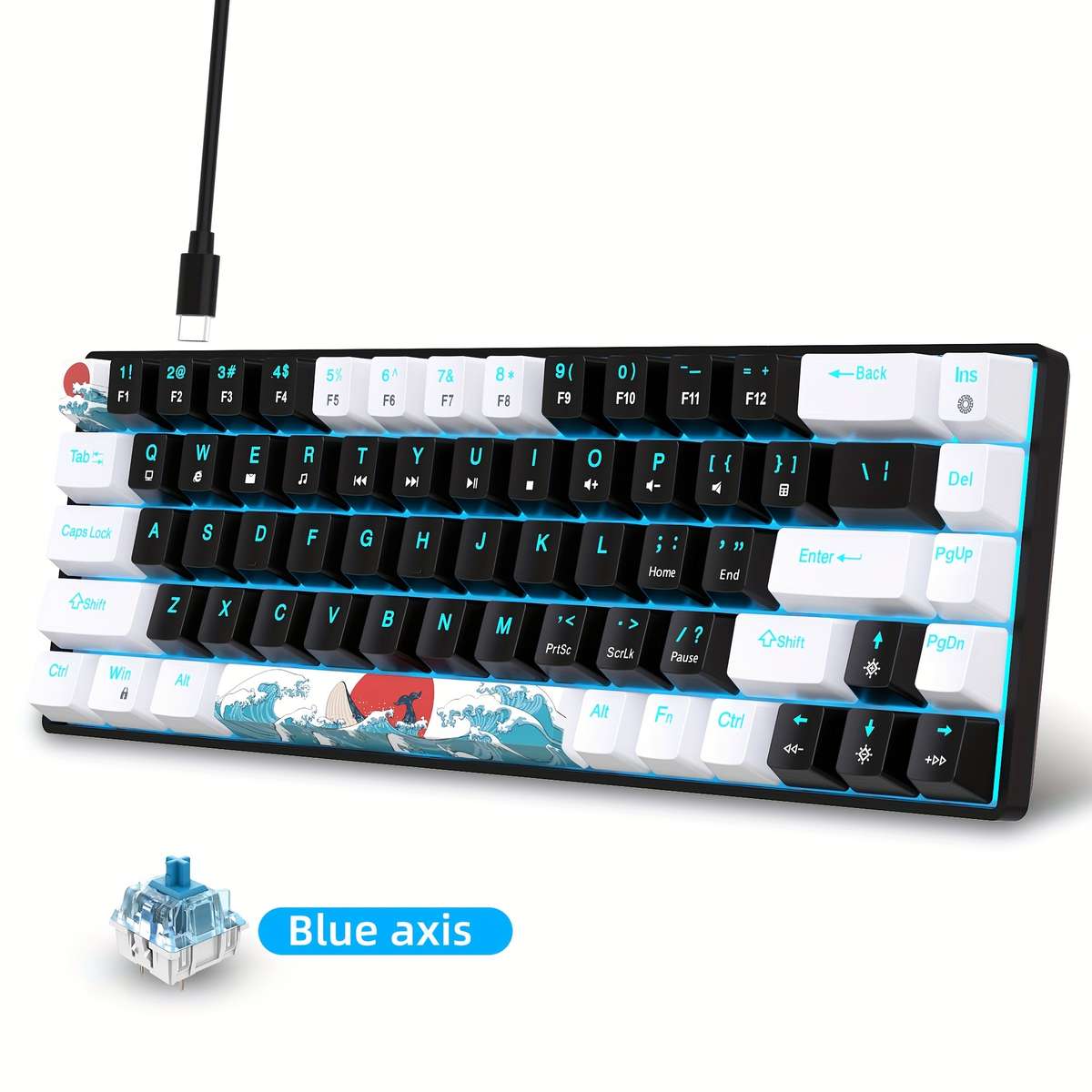 HXSJ 68-Key Mechanical Gaming Keyboard