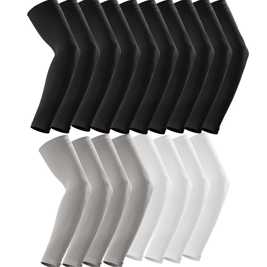 Sunscreen Sleeves Color 18 Pairs White