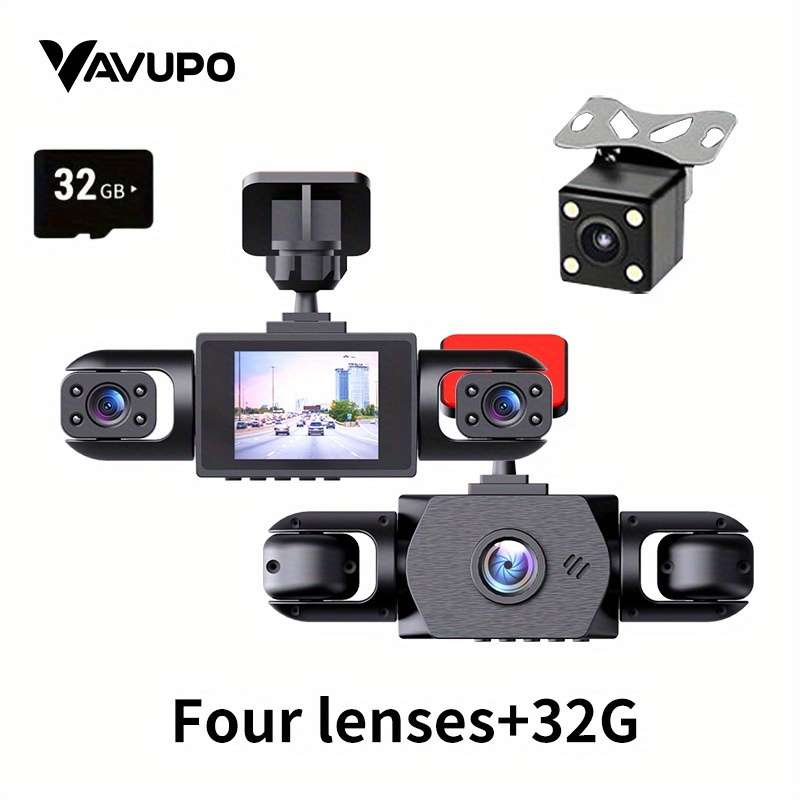 Dashcam Items 4 Channels Dash Camera Capacity32G Card
