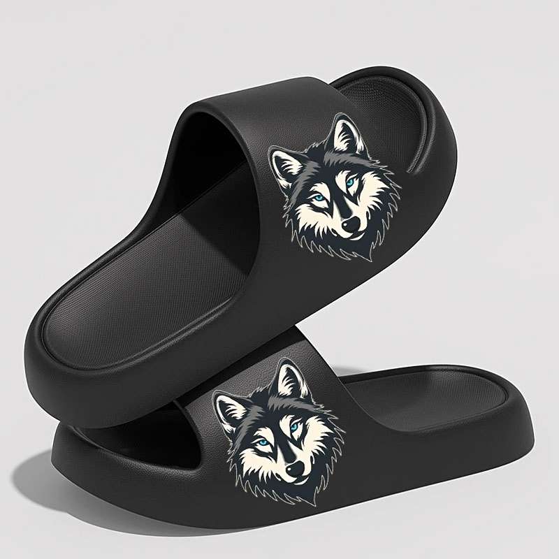 Men Slippers Summer Style Black Size Uk 6.5 To 7